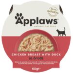 Karma dla kota APPLAWS miseczka kurczak/kaczka 60g