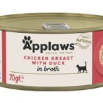 Karma dla kota APPLAWS kurczak kaczka 70g