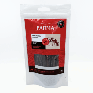 Przysmaki dla psa FARMA paski wołowina 80g