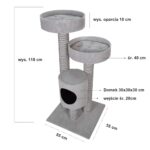 Drapak dla kota MAKSPOL nr 28 poduszki gratis różne kolory 55x55x118cm