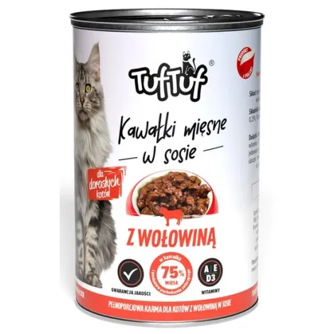 Karma dla kota BULT tuf tuf wołowina 415g