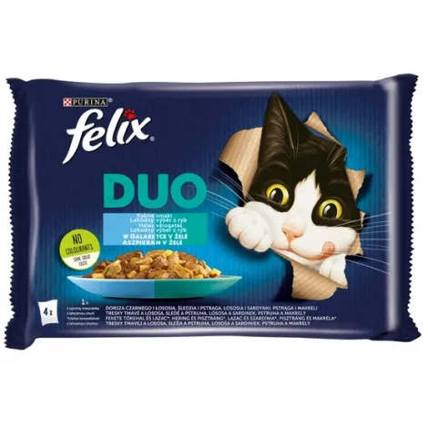 Karma dla kota FELIX DUO uczta oceanu 4x85g