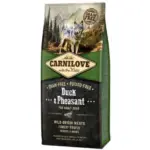 Karma dla psa CARNILOVE ADULT kaczka bażant 1.5kg- bezzbożowa sucha karma dla psa