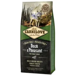 Karma dla psa CARNILOVE ADULT kaczka bażant 1.5kg- bezzbożowa sucha karma dla psa