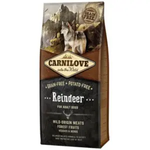 Karma dla psa CARNILOVE ADULT renifer 1.5kg- sucha bezzbożowa karma dla psów dorosłych z mięsem z renifera