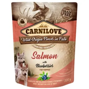Karma dla psa CARNILOVE łosoś jagody 300g