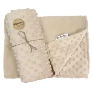 Kocyk minky-dot MIMIKO beż 70x50cm