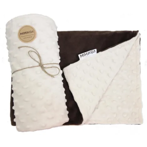 Kocyk minky-dot MIMIKO jasny beż 70x50cm