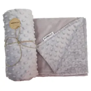 Kocyk minky-dot MIMIKO szary 70x50cm