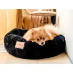 Legowisko Shaggy MIMIKO L czarne okrągłe 60cm