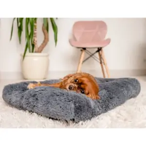 Legowisko Shaggy MIMIKO L prostokątne grafitowe 65x45cm