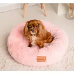 Legowisko Shaggy MIMIKO L różowe okrągłe 60cm