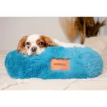 Legowisko Shaggy MIMIKO L turkusowe okrągłe 60cm