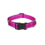 Obroża dla psa CHABA odblaskowa 20mm-46cm fuksja