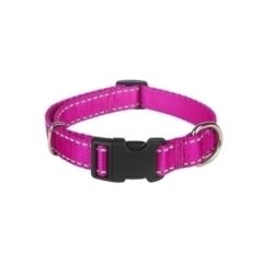 Obroża dla psa CHABA odblaskowa 20mm-46cm fuksja