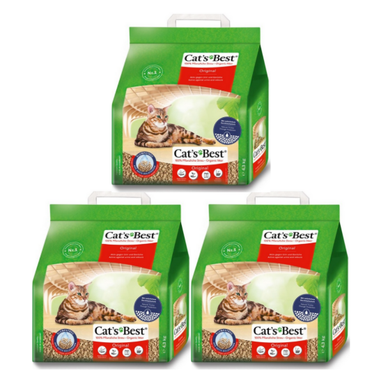 Pakiet żwirek CAT'S Best Original 3x4.3 kg