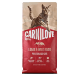 Karma dla kota CARNILOVE jagnięcina dzik sterylizacja 2kg