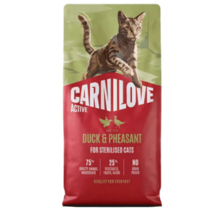 Karma dla kota CARNILOVE kaczka bażant sterylizacja 2kg