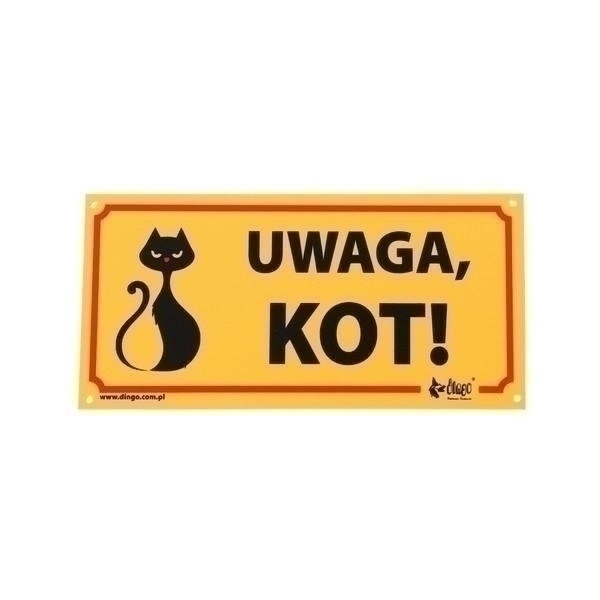 Tabliczka ostrzegawcza DINGO PCV uwaga kot 10x20cm Tabliczka ostrzegawcza DINGO PCV uwaga kot 10x20cm