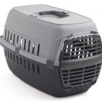 Transporter Yarro dla kota z plastikowymi drzwiami i uchwytem do przenoszenia