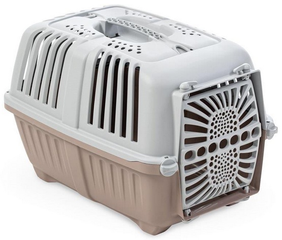 Transporter mały YARRO pratiko drzwi plastikowe różowo-szary Transporter mały dla kota marki YARRO różowo szary