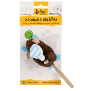 Zabawka dla kota DINGO mysz narciarz