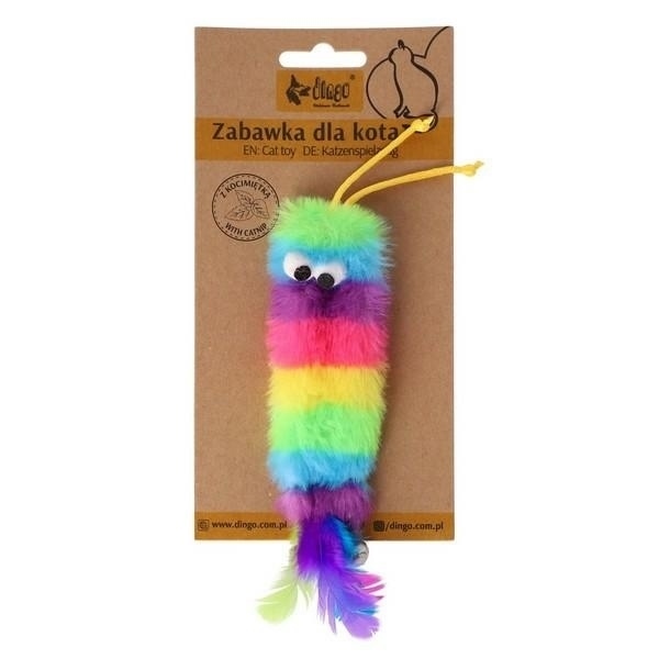 Zabawka dla kota DINGO robak 15cm
