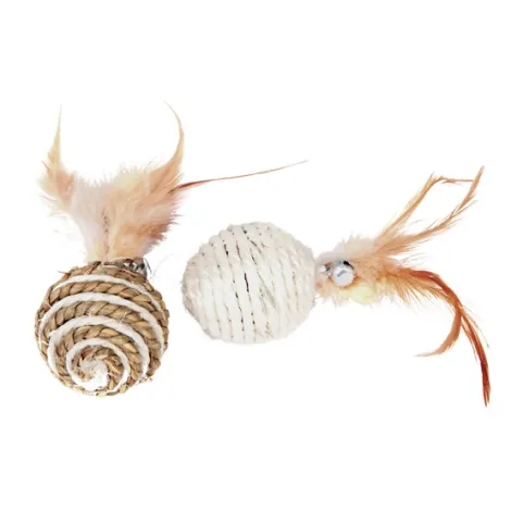 Zabawka dla kota DINGO sizalowe piłki 2 szt Zabawka dla kota DINGO sizalowe piłki 2 szt