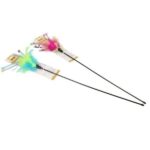 Zabawka dla kota DINGO wędka foxi niebiesko-zielona