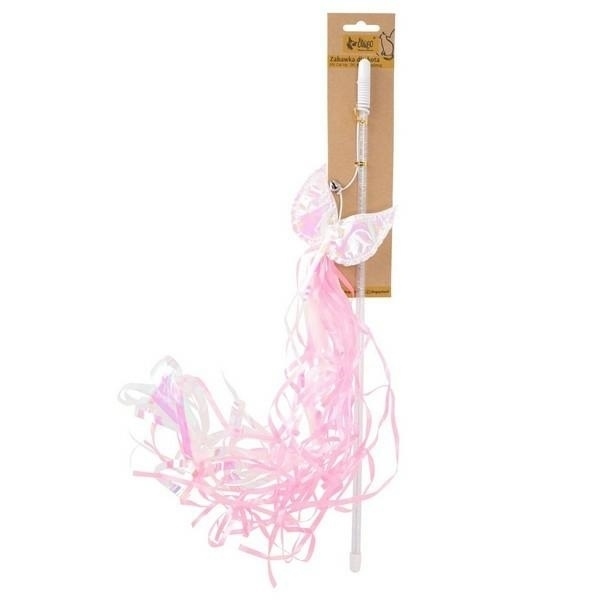 Zabawka dla kota DINGO wędka motyl róż Zabawka dla kota DINGO wędka motyl róż