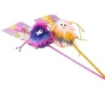 Zabawka dla kota DINGO wędka spike pomarańcz