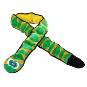 Zabawka dla psa OUTWARD HOUND Invincibles Snake orange green 12 piszczałek