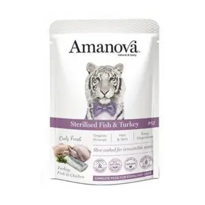 Karma dla kota AMANOVA sterilised indyk ryba 85g