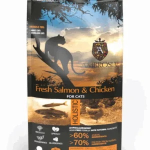 Karma dla kota AMBROSIA sterylizacja świeży łosoś i kurczak 1.5kg