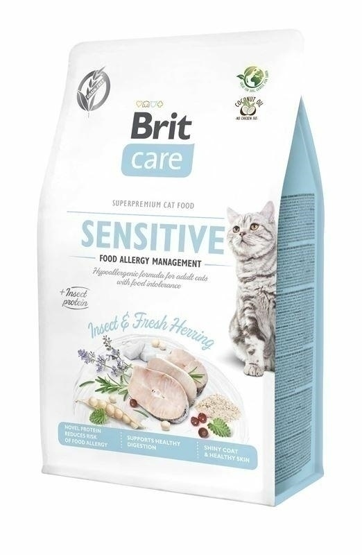 Karma dla kota BRIT CARE grain free sensitive insect śledź 400g