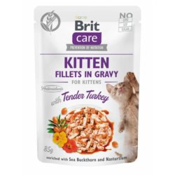 Karma dla kota BRIT CARE kitten indyk sasz. 85g