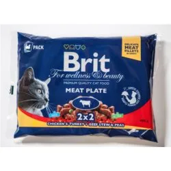 Karma dla kota BRIT premium mięso sasz. 4x100g