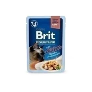 Karma dla kota BRIT premium sterilised filet kurczak sos 85g