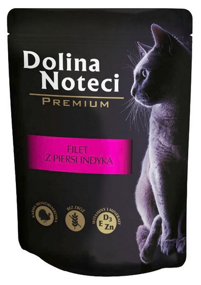 Karma dla kota DOLINA NOTECI filet z piersi indyka 85g Karma dla kota DOLINA NOTECI filet z piersi indyka 85g