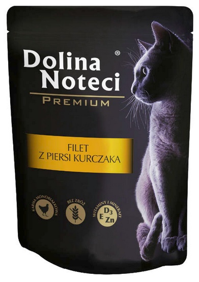 Karma dla kota DOLINA NOTECI filet z piersi kurczaka 85g Karma dla kota DOLINA NOTECI filet z piersi kurczaka 85g