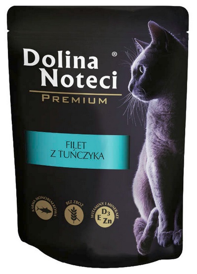 Karma dla kota DOLINA NOTECI filet z tuńczyka 85g Karma dla kota DOLINA NOTECI filet z tuńczyka 85g
