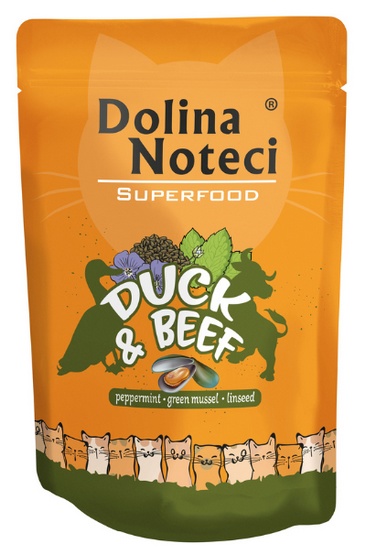 Karma dla kota DOLINA NOTECI superfood kaczka wołowina 85g