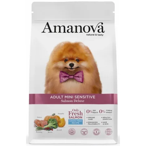 Karma dla psa AMANOVA Adult Mini Sensitive łosoś 7kg Karma dla psa AMANOVA Adult Mini Sensitive łosoś 7kg