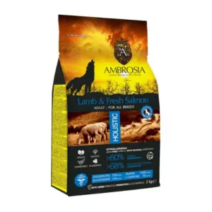 Karma dla psa AMBROSIA Jagniecina i Świeży Łosoś 2kg