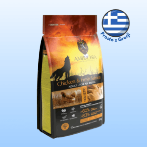 Karma dla psa AMBROSIA Kurczak i Świeży Łosoś 2kg