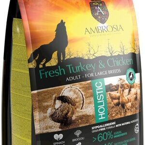 Karma dla psa AMBROSIA Large Breed Świeży Indyk i Kurczak 2kg