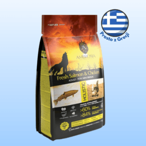 Karma dla psa AMBROSIA Mini Świeży Łosoś i Kurczak 2kg
