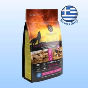 Karma dla psa AMBROSIA Puppy Large Breed Świeży Kurczak i Łosoś 12kg