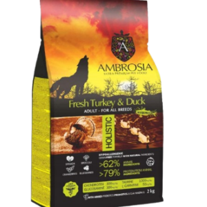 Karma dla psa AMBROSIA Świeży Indyk i Kaczka 12kg