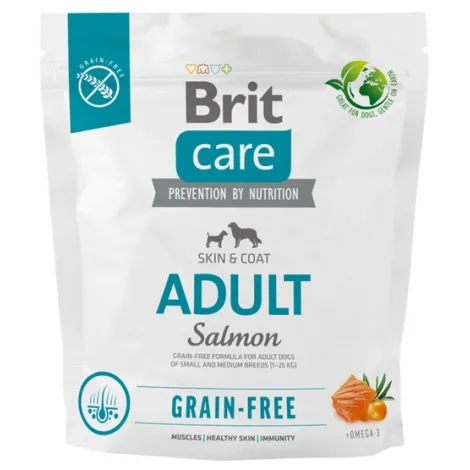 Karma dla psa BRIT CARE grain free adult small medium łosoś 1kg